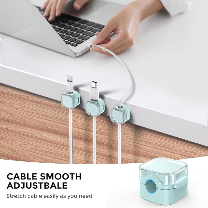AhaStyle Magnetic Cable Organizer 6 Pack Cord Cable Holders Clips Strong - Image 3