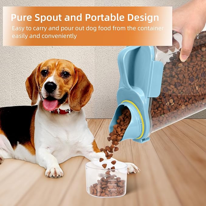 2Pack Cat Dog Food Storage Container Upgraded Large Nozzle BPA-free, 3-5 LBS - Image 2