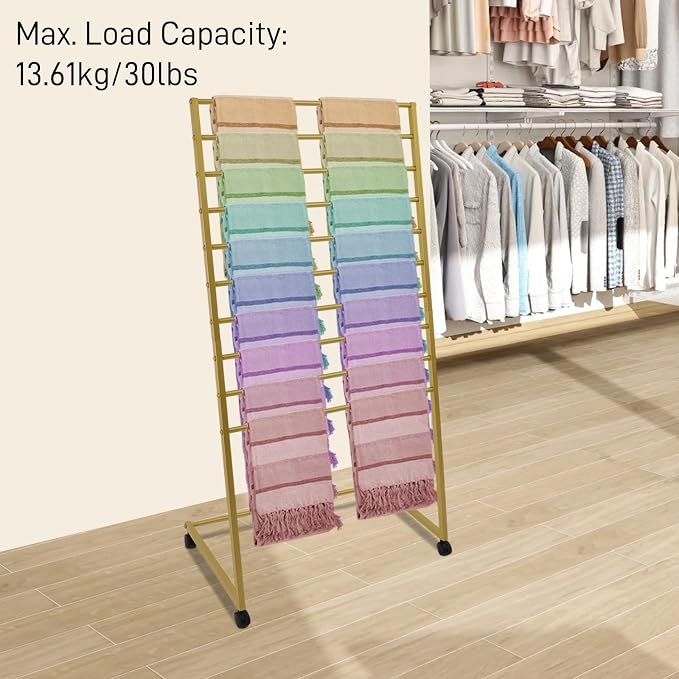 Scarf Organizer, Scarf Display Stand, 10 Tier Metal Scarf Holder Organizer - Image 4