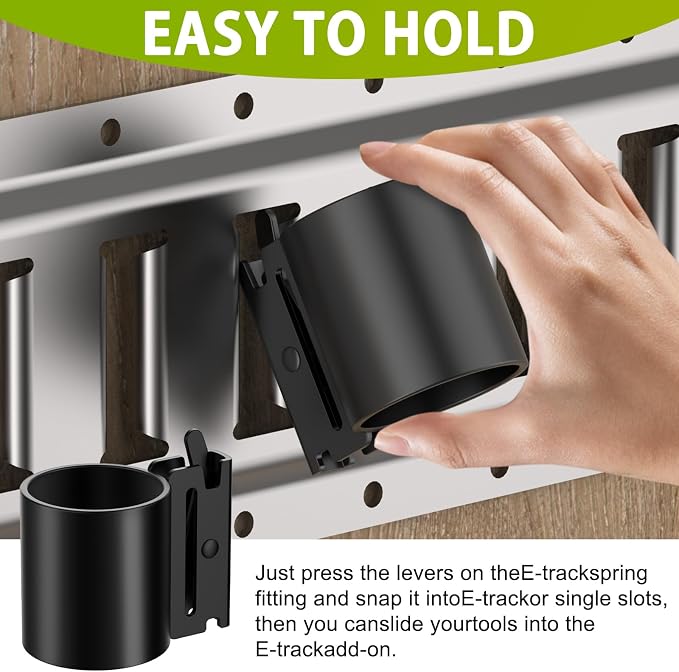 woiron 6 Pack E-Track Tool Holders, E Track Tool Hangers to Keep Rakes - Image 6