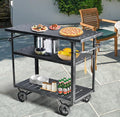 Diwhy Industrial 3 Tier Rolling Utility Storage Cart Wine Beverage, Metal Wine by Diwhy