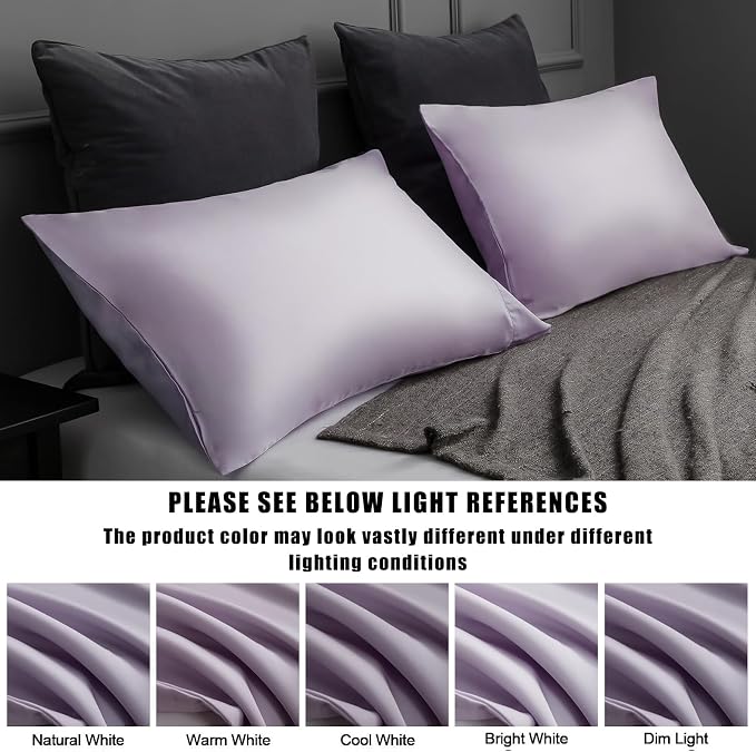 TELUS Pillow Cases Queen Size 2 Pack, Bamboo Rayon Cooling Pillowcases - Image 7
