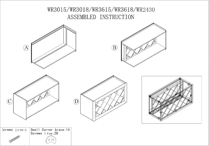 Origami Solid Wood RTA Wine Bottle Rack Wall Cabinet - Image 6