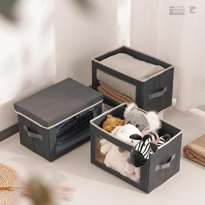 Stackable Storage Bins with Lids - Image 2