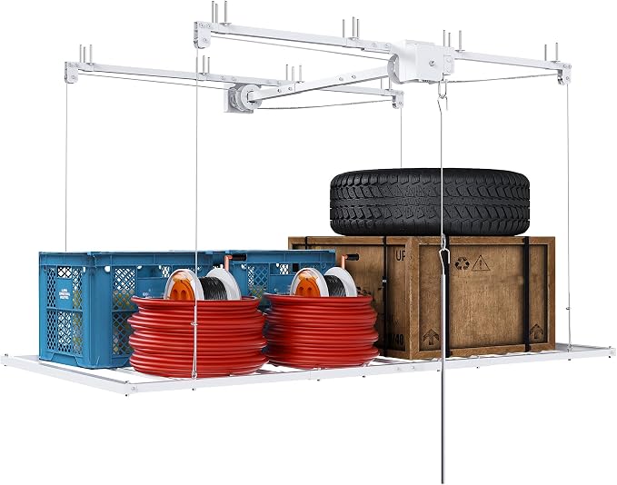 Overhead Garage Storage Rack 3x6 FT, Adjustable Ceiling Lift Storage System by Dithoko
