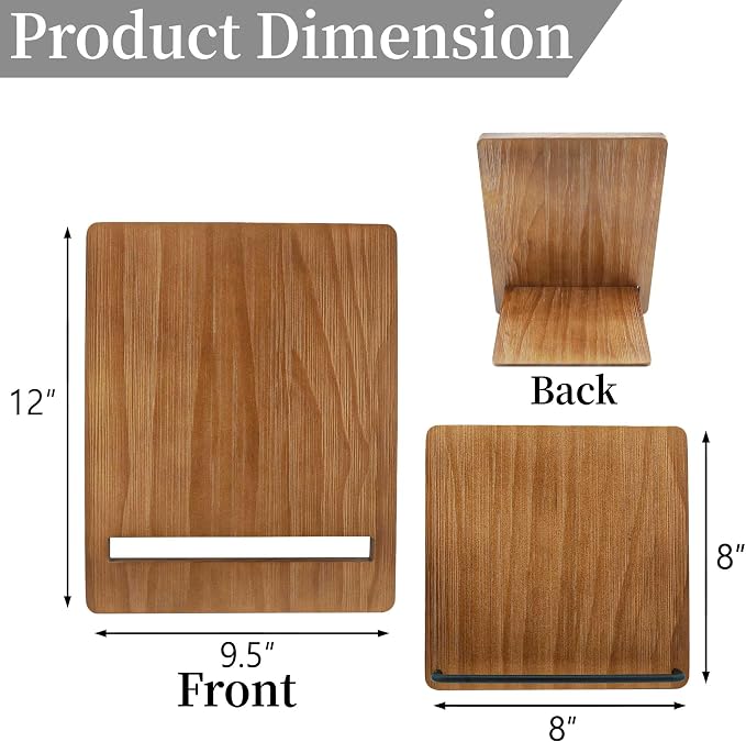 Wood Cookbook Stand Cookbook Holder: Kitchen Adjustable Cookbook Holder Recipe - Image 7