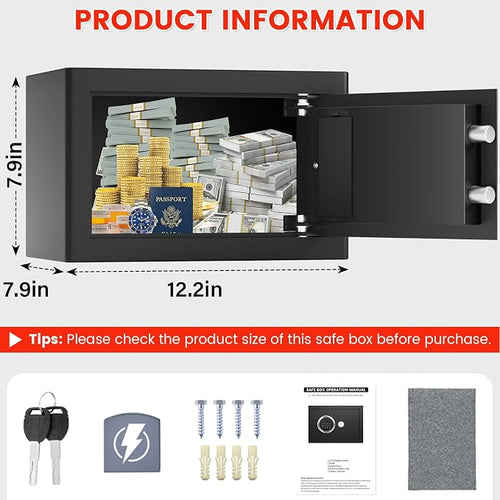 0.5 Cuft Biometric Safe Box - Image 2
