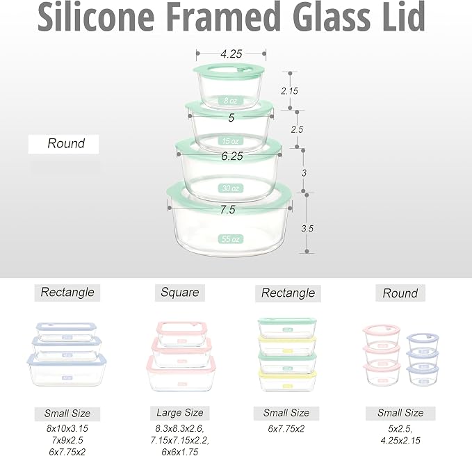 Urban Green Glass Food Container Set - Image 2