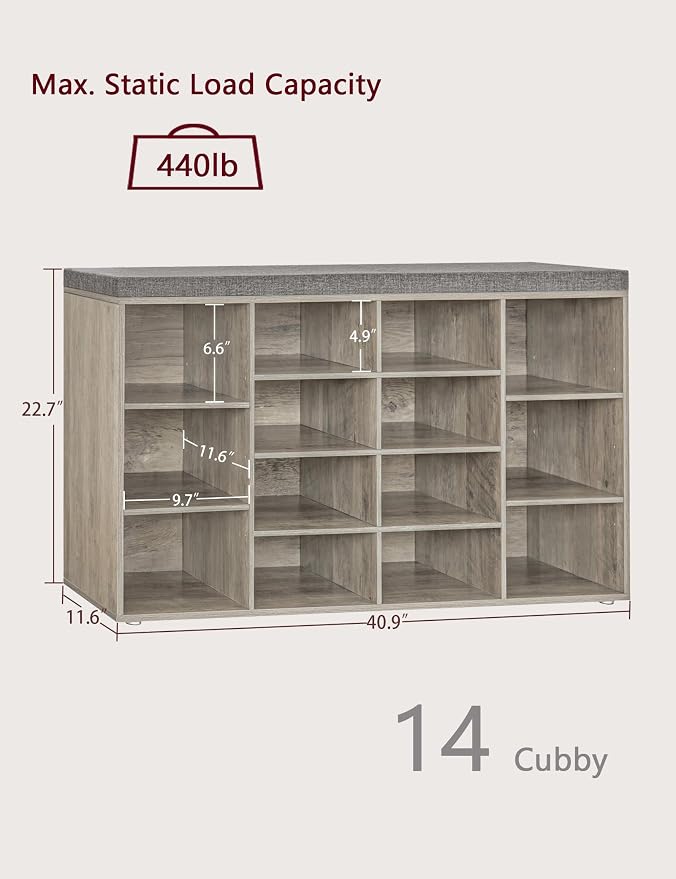DINZI LVJ Shoe Storage Bench - Image 3