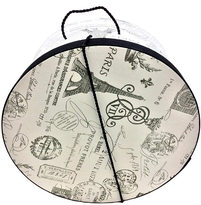 Sarah's Hat Boxes Classic Paris Hat Box – 12.75" x 6.5" Handmade in USA – - Image 2