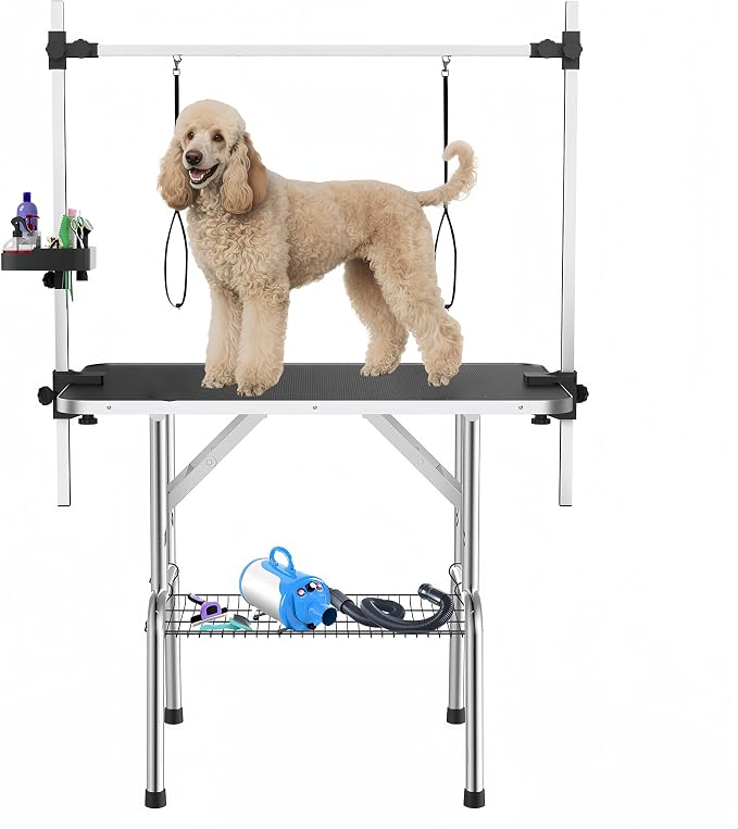 46" Large Dog Grooming Table, Non-Slip Tabletop by Unknown