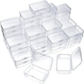 SATINIOR 48 Packs Clear Small Plastic Containers Transparent Storage Box by SATINIOR