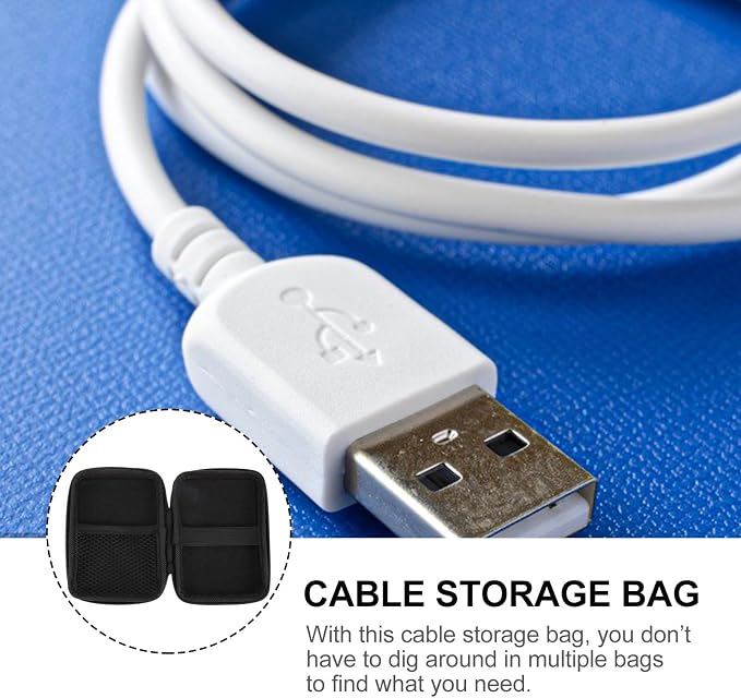 2pcs Compact Electronic Travel Organizer Cable Bag Shockproof Cord Storage - Image 4