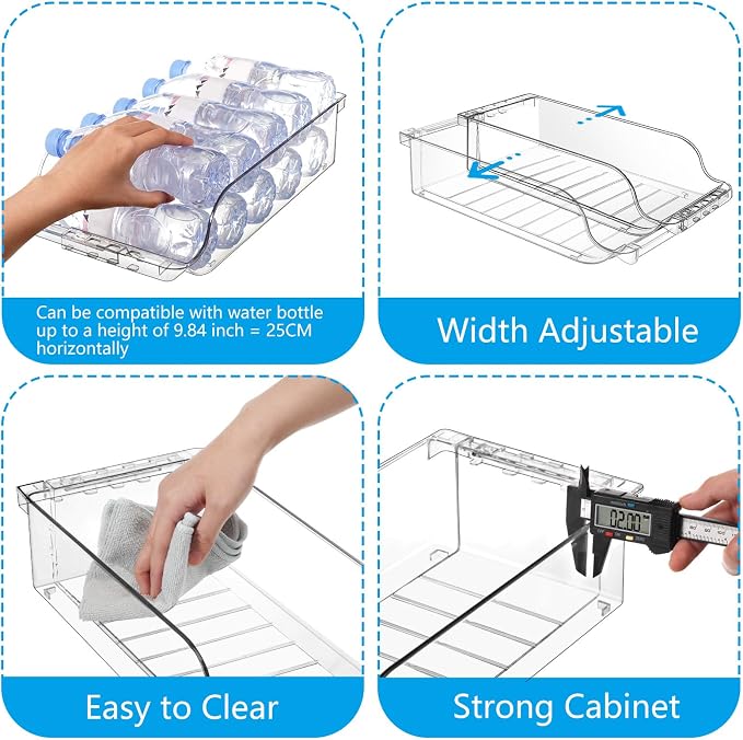 2 Packs Clear Width Adjustable Soda Can Organizer - Image 7