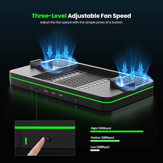 Charging Stand with Cooling Fan, CODOGOY Vertical Stand Compatible with Xbox - Image 4