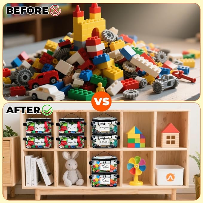 8 Pack Clear Toy Storage Bag - Image 5