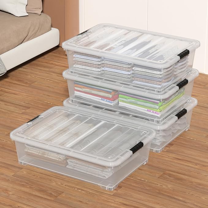 Saedy 50 L Plastic Under Bed Storage Bin - Image 7