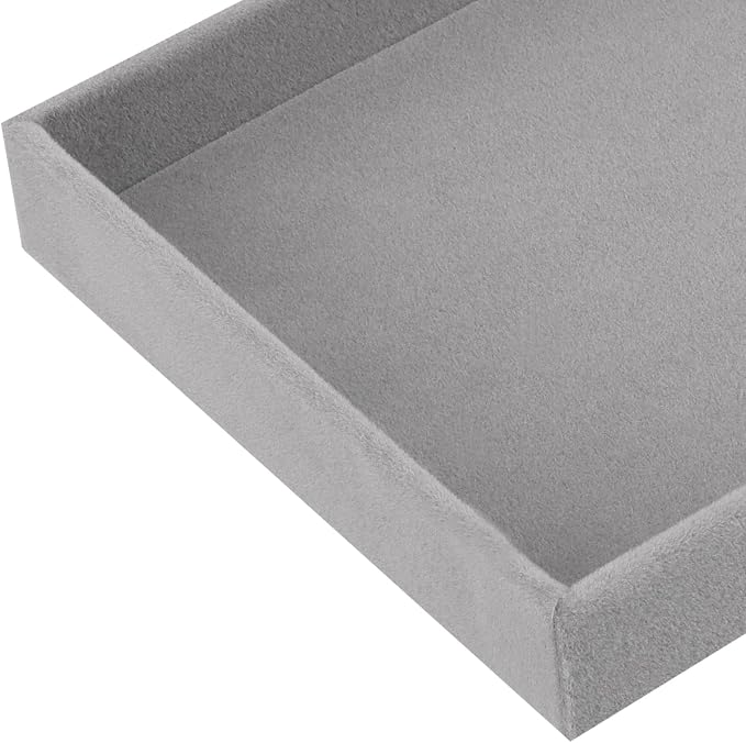 JEUIHAU 15 Pack Velvet Jewelry Organizer Trays, 8.3 x 5 Inch Stackable Drawer - Image 3