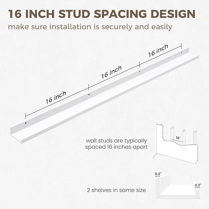 Axeman White Floating Shelves - Image 3