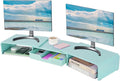 Dual Monitor Stand Riser with Drawer, Desk Organizer and Accessories, Metal by RefinedOfficeEasyManagemen