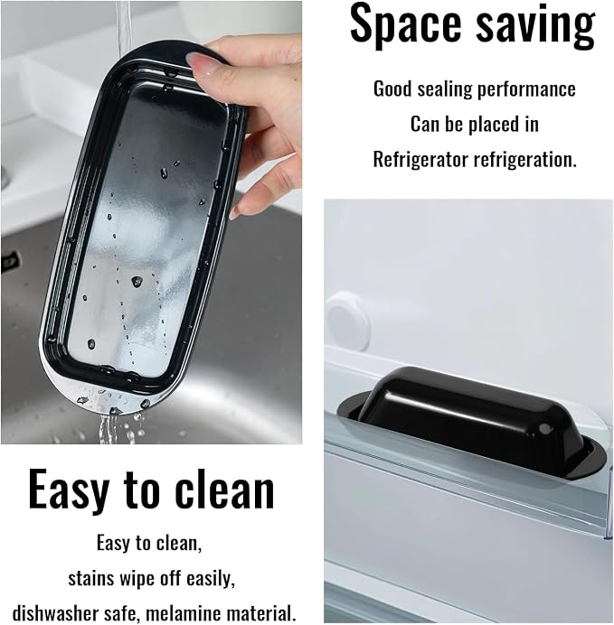 Butter Dish with Lid and Knife, Durable Countertop & Fridge Butter Keeper - Image 5