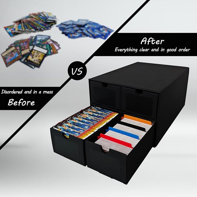 4 Sets Trading Card Storage Boxes, Includes 16-750 CT Boxes & 64 Dividers - Image 7
