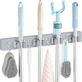 Gray Mop Broom Holder Wall Mount by OUTNILI