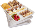 US Acrylic Avant White Plastic Divided Serving Trays 15” x 10” | Large Reusable by USAcrylic