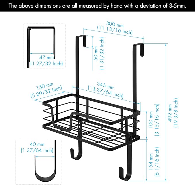 KES Over The Door Ironing Board Holder Door Mount T Shape Ironing Board Hanger - Image 6