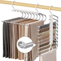 Upgrade 9 Layers Pants Hangers Space Saving, 2 Pack Pant Hangers Organizer by Besslly
