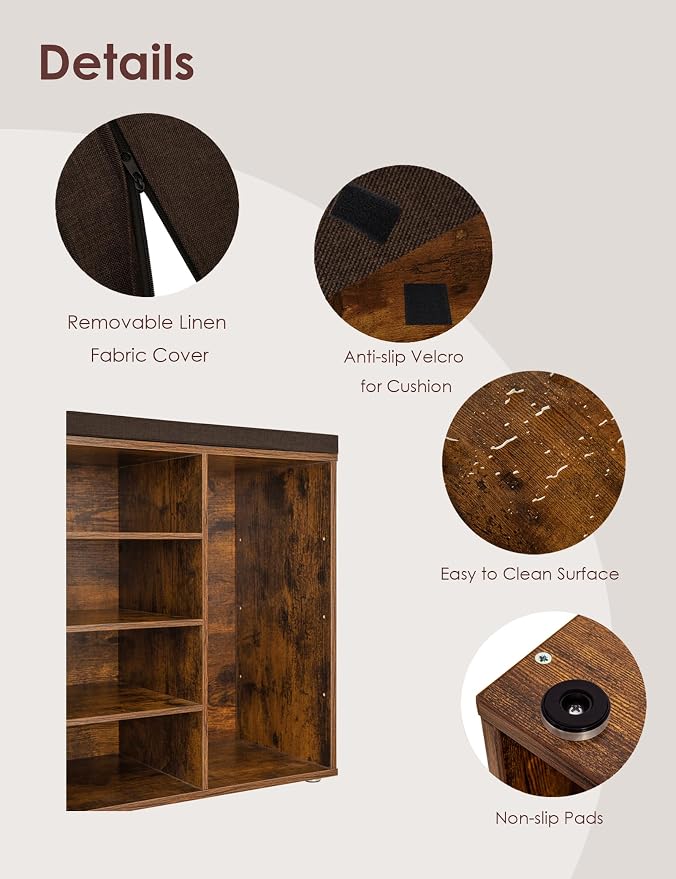 DINZI LVJ Shoe Storage Bench - Image 4
