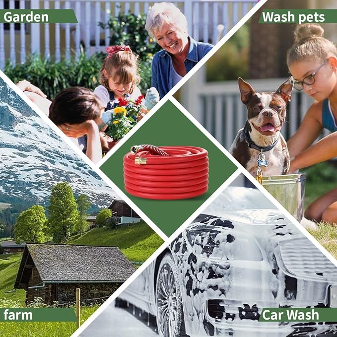 50FT 3/4 Heavy Duty Rubber Garden Hose - Image 6