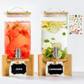 1.2 Gallon Large Glass Drink Dispenser by Unknown