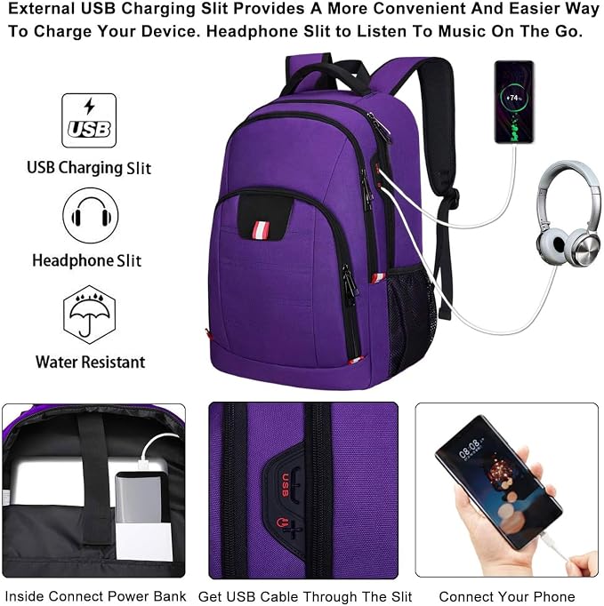 Della Gao Travel Laptop Backpack, Small Backpack - Image 2