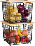 Wire Storage Basket for Kitchen Pantry: GGIU Stackable Kitchen Counter by GGIU