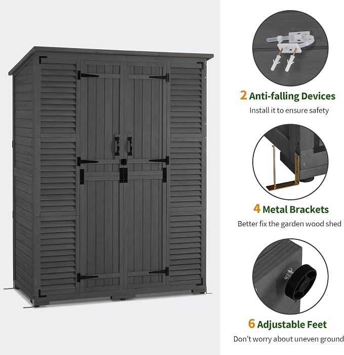 Macrout Large Outdoor Storage Cabinet - Image 6