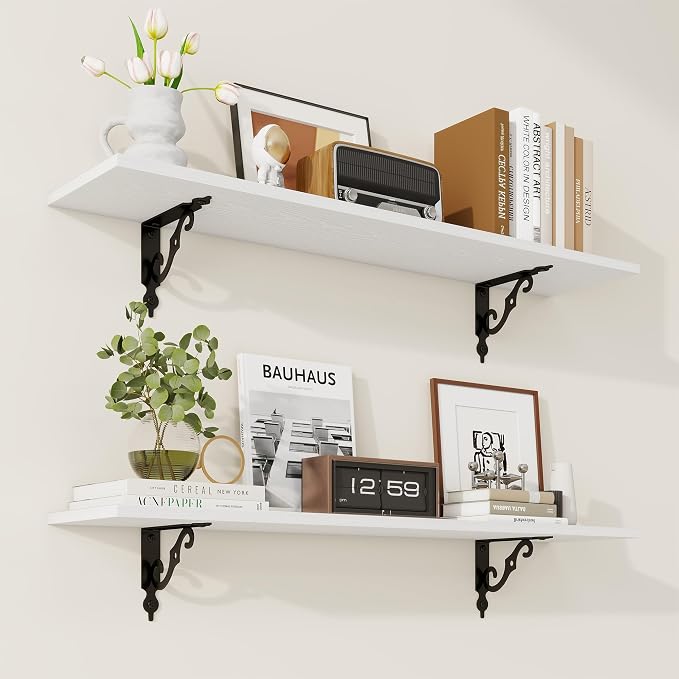 RICHFOCUS Floating Shelves for Wall Decor, 35.4W x 8D Shelves Set of 2 by Unknown
