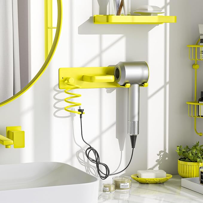 Tindbea Hair Dryer Holder Curling Iron Holder Flat Iron, Blow Dryer Holder Wall - Image 2