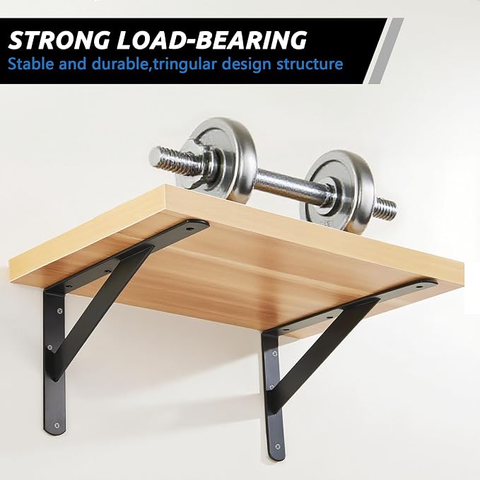 10 Pack L12 x H 8" Heavy Duty Shelf Brackets - Image 4