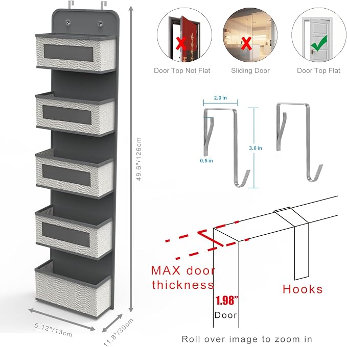 Over The Door Hanging Organizer - Image 4
