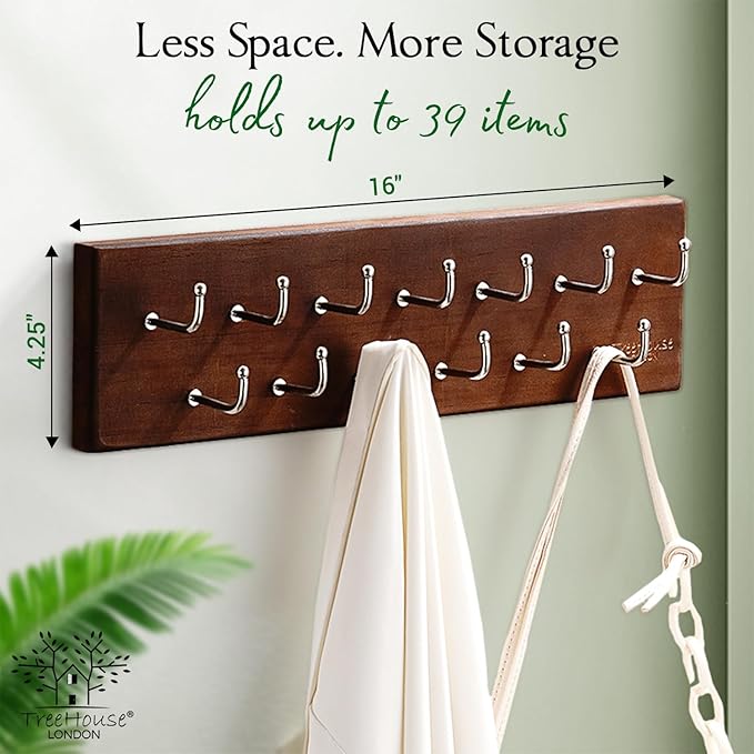 Treehouse Belt Organizer Rack, Holds Over 28 Large Belts, Sturdy Metal & Sturdy - Image 4