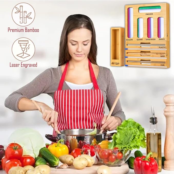 9-in-1 Bamboo Storage Bag Organizer - Image 4