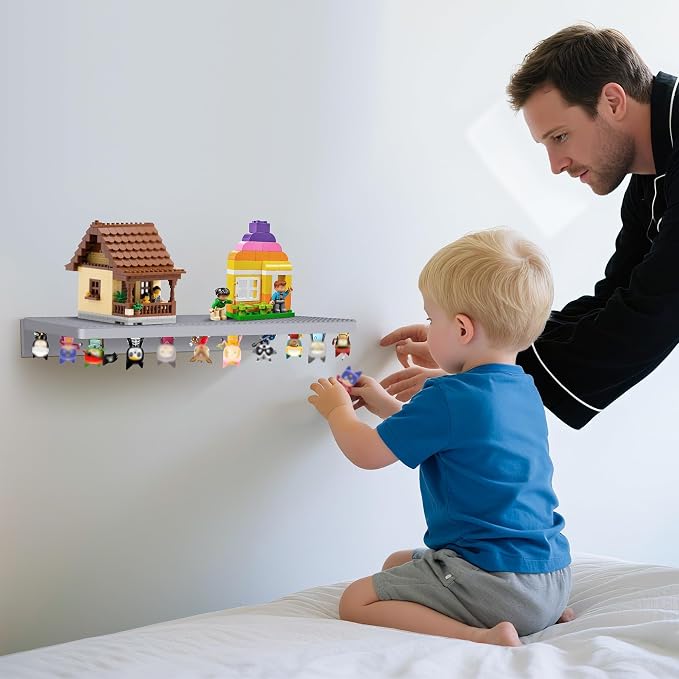 2-in-1 Floating Shelf for Tonies & Lego Display | Magnetic Tonie Holder Holds - Image 5