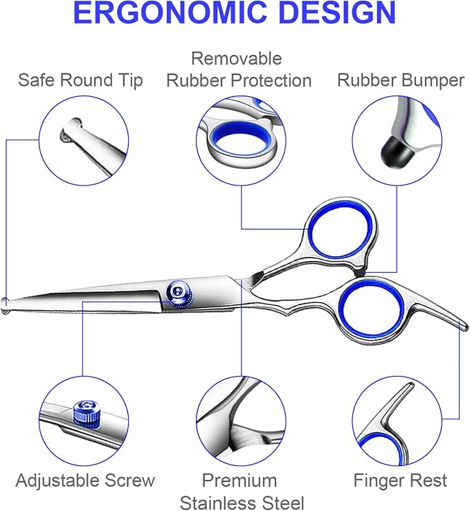 Professional Dog Grooming Scissors Kit, Titanium Coated Dog Scissors - Image 5