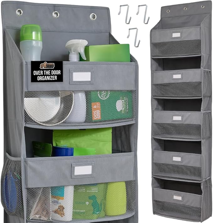 GORILLA GRIP Large Capacity Closet Organizer, 5 Deep Shelves, Holds 50lbs by GorillaGrip