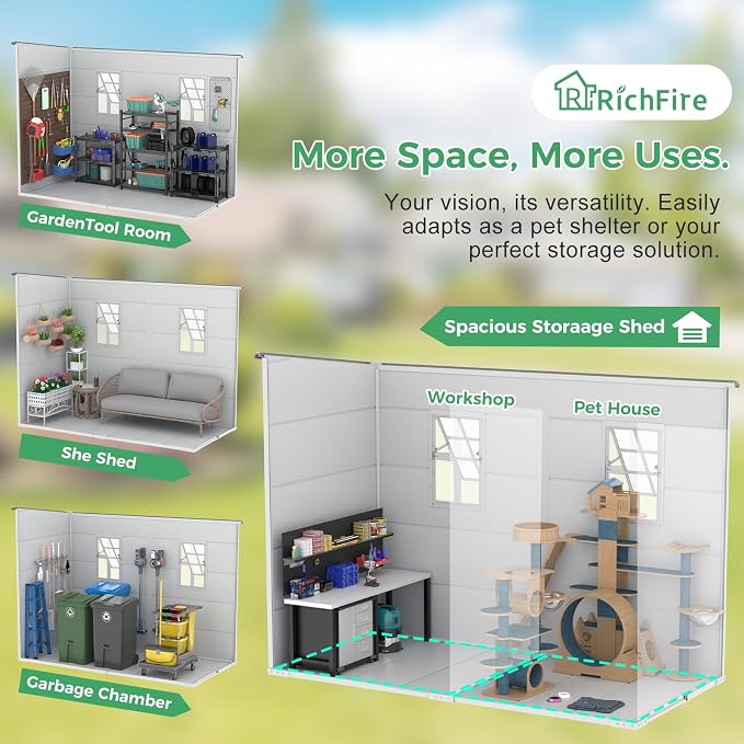 4x8 FT Plastic Storage Sheds Outdoor - Image 4