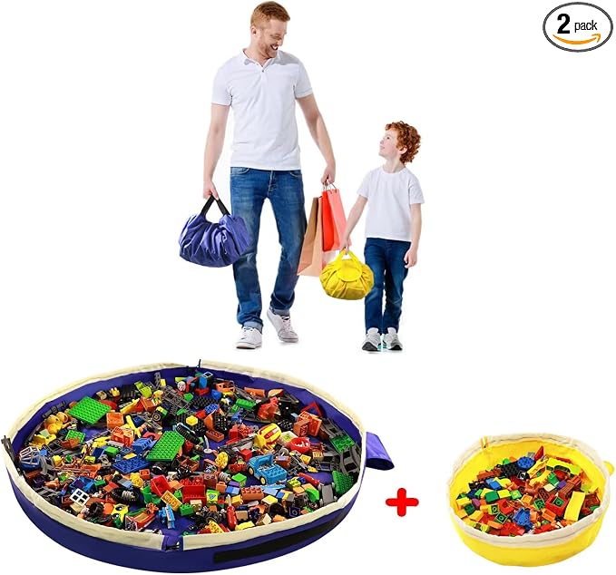 Toy Storage Mat Bag by Drawstring by SUMBABO