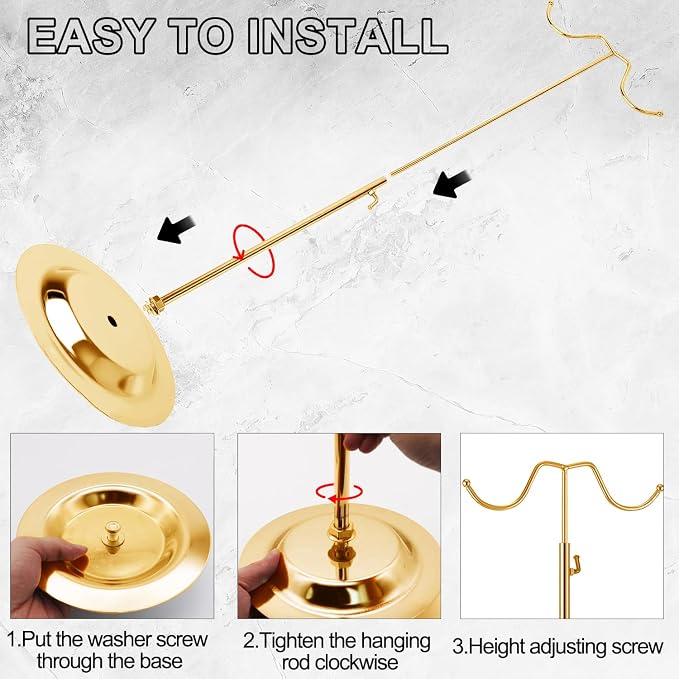 4 Pcs Purse Display Stand Adjustable Height Handbag Display Stand Metal Handbag - Image 3