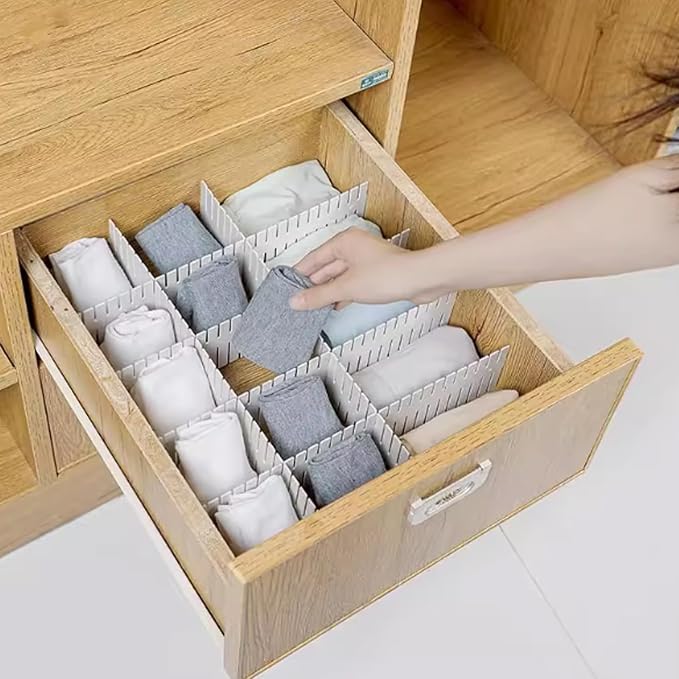 Adjustable Drawer Organizer Dividers Sock, Drawer Storage Partition Board - Image 3