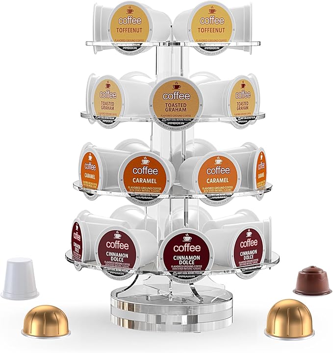 Coffee Pods Holder Acrylic Carousel Compatible - Image 8
